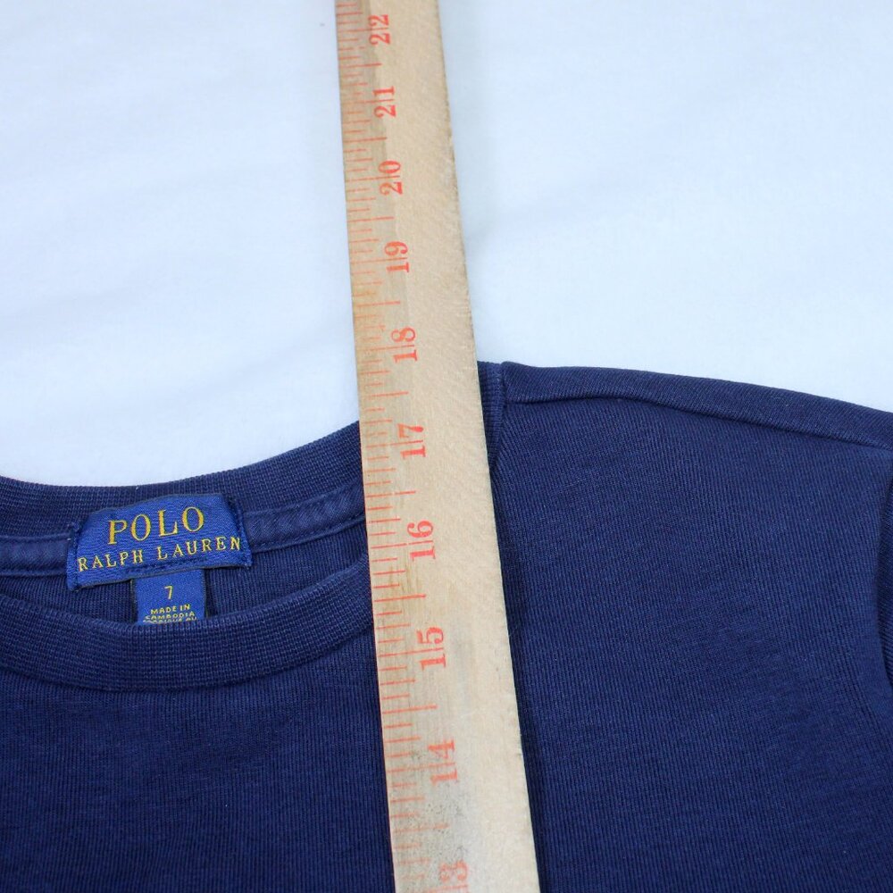 Polo Ralph Lauren Youth 7 Navy Blue Sweatshirt (with defect) - Picture 8 of 9